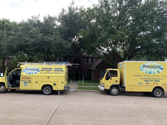 Certified and Insured Roofing Services - We are the go-to company for all storm damage issues. We take a comprehensive approach to your insurance claim, we handle everything from the roof, to the gutters, chimney, garage door, window, and fence damages. If mother nature ripped, dented, blew it, or knocked it down, Heavensent can put it back together!