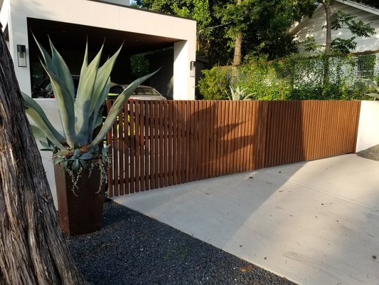 Power Slide Gate - Here is a power slide gate. Contact us for all your fencing, gate and metal fabricating needs! Power Slide Gate - Here is a power slide gate. Contact us for all your fencing, gate and metal fabricating needs!