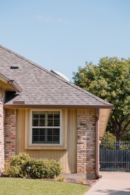 Class 4 Roof Install in Cozy Tree Covered Neighborhood - Class 4 shingles are impact resistant and are meant to withstand larger damaging hail than other types of shingles. It was time for a roof replacement on this home and this homeowner upgraded to a CertainTeed ClimateFlex which is their Class 4 architectural shingle! It looks beautiful just like their Landmark shingle but with that added protection for your home. Class 4 Shingles may also give you a discount with your home insurance!