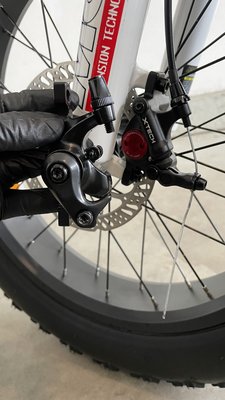 DJ Bikes Semi-Hydraulic Brake Upgrade - We replaced the squeaky and inadequate stock brakes with semi-hydraulic calipers and performed a complete brake service and adjustment.