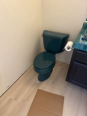 New toilet installed. - New toilet installed.