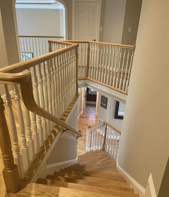 Stairs Refinishing / Replace Spindles - Residential and Commercial Floor Laying Services in Raleigh, NC, and the Surrounding Areas
Call now! (919) 397-2617