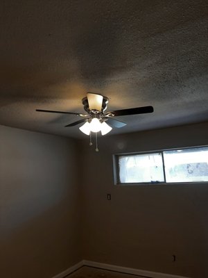 fan install - ceiling fan took 20mins to install that's one of 8 for that day