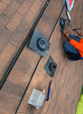 Roof Replacements - Box Vent & Pipe Boot Replacement Rocky Mount NC. Leaks will often occur around aged old box vents and pipe boots. Contact us today for a complimentary inspection. Roof Replacements - Box Vent & Pipe Boot Replacement Rocky Mount NC. Leaks will often occur around aged old box vents and pipe boots. Contact us today for a complimentary inspection.