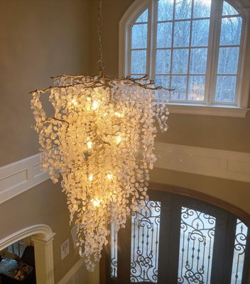 Chandelier foyer install - Always fun to install amazing fixtures that make a house unique! Chandelier foyer install - Always fun to install amazing fixtures that make a house unique!