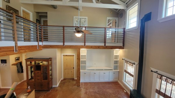 Create access to bedroom and remove ship ladder. - The customer needed a walkway to access the bedroom. The grandkids were the only ones that could use it, so they asked us to create a walkwa