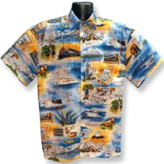 Coastal Collection - This collection of Hawaiian shirts includes nautical, sailing, lighthouses and  icons form the coast and the high seas.