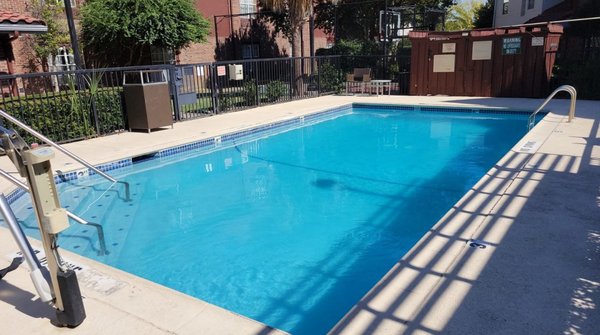 Weekly Pool Cleaning - Many of our new customer pools have algae or leaf problems. After we balance the chemicals, clean the filter, and clean out the debris, the pools are up to par. Our weekly service tech keep pools in pristine condition week after week! We love our team, our customers, and their pools. :-) Weekly Pool Cleaning - Many of our new customer pools have algae or leaf problems. After we balance the chemicals, clean the filter, and clean out the debris, the pools are up to par. Our weekly service tech keep pools in pristine condition week after week! We love our team, our customers, and their pools. :-)