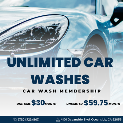 Monthly Unlimited Car Wash - Discover the ultimate in car care with our 100% hand wash service—completely touchless and brushless for a truly luxurious experience. Whether you have a regular vehicle, a luxury car, or even an oversized commercial vehicle, we've got you covered with expert car wash staff offering regular hand wash packages and auto detailing services. With over 20 years of experience, friendly staff, and affordable pricing, our premium membership program offers exceptional value. Sign up online or at the car wash to start enjoying the best in car care today! Monthly Unlimited Car Wash - Discover the ultimate in car care with our 100% hand wash service—completely touchless and brushless for a truly luxurious experience. Whether you have a regular vehicle, a luxury car, or even an oversized commercial vehicle, we've got you covered with expert car wash staff offering regular hand wash packages and auto detailing services. With over 20 years of experience, friendly staff, and affordable pricing, our premium membership program offers exceptional value. Sign up online or at the car wash to start enjoying the best in car care today!