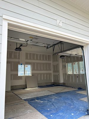 Haas 9x8 9642 carbon black - New construction. 9 x 8. One door needed higher tracks to get above the entry door. Haas 9x8 9642 carbon black - New construction. 9 x 8. One door needed higher tracks to get above the entry door.