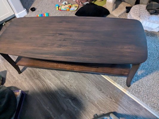 Before & After Photos - Coffee table restoration for a real-estate photography client who wanted to spruce up their staging furniture. Before & After Photos - Coffee table restoration for a real-estate photography client who wanted to spruce up their staging furniture.