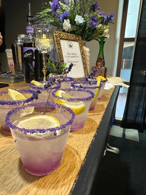Lavender Lemonade Mocktails - Love making classic cocktails with fresh ingredients. We also make a wide variety of mocktails. The guests loved them!