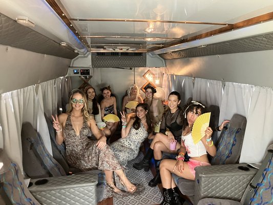 Bachelorette Parties - Bachelorette parties have the most fun with us! Join us for a great day or night in wine country. Whether it’s wine tasting, shopping, or hitting the most popular spots in the hill country, your group is guaranteed to have a great time with us! Starting at $750 for 5 hours of service!
*Two bottles of 🍷or bubbly
*Complimentary water, sodas, snacks
*Bring your own Alcohol on board
*All day trips available Bachelorette Parties - Bachelorette parties have the most fun with us! Join us for a great day or night in wine country. Whether it’s wine tasting, shopping, or hitting the most popular spots in the hill country, your group is guaranteed to have a great time with us! Starting at $750 for 5 hours of service!
*Two bottles of 🍷or bubbly
*Complimentary water, sodas, snacks
*Bring your own Alcohol on board
*All day trips available