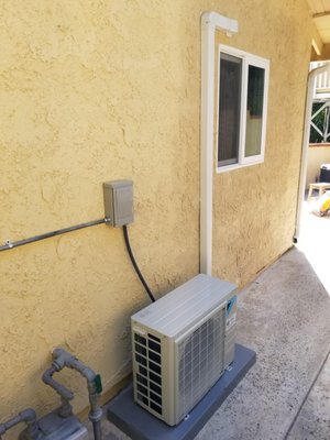 New home office Mini Split - Our customer wanted a mini split added to his garage that her converted into his home office. It was soo hot in there during the summer, that he had to have something done. We installed this awesome new mini split and he couldn't be happier. New home office Mini Split - Our customer wanted a mini split added to his garage that her converted into his home office. It was soo hot in there during the summer, that he had to have something done. We installed this awesome new mini split and he couldn't be happier.