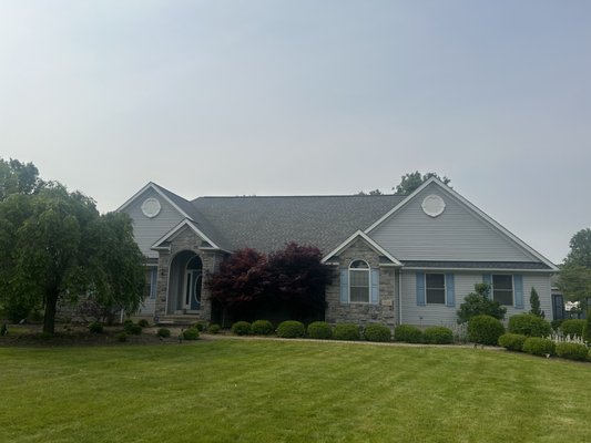 Roof Replacement - This roof replacement was completed in one day with a new Certainteed full roof system. Roof Replacement - This roof replacement was completed in one day with a new Certainteed full roof system.