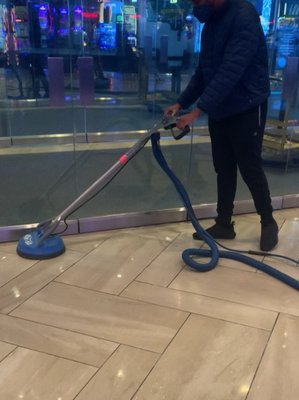 Commercial Cleaning - Your tile and grout are a reflection of your business. In high-traffic areas like commercial kitchens, restrooms, lobbies, and showrooms, dirty grout is a major liability that can affect health scores, brand reputation, and employee morale. We provide specialized, deep-cleaning, and restoration services designed to keep your facility looking its best and meeting health standards.

Why Choose Us for Your Business?
Deep Sanitation: Our professional-grade, high-pressure steam and extraction equipment eliminates deeply embedded grease, bacteria, and allergens that regular janitorial services miss.

Longevity & Cost Savings: We protect your assets. Regular maintenance, restoration, and professional sealing extend the life of your expensive tile, preventing premature replacement and costly repairs.

Minimal Disruption: We offer flexible, off-hours scheduling (evenings, weekends) to ensure zero impact on your business operations, employees, or customers.

Full-Spectrum Service: We handle everything from emergency deep cleaning and stain removal to large-scale grout repair and protective color sealing for lasting results.

Protect your business image and bottom line. Contact us today for a free, on-site consultation and customized maintenance plan.
