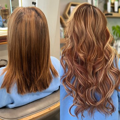 Before & After - Every after, has a before. Check out some of our teams amazing transformations from extensions to color to cuts!