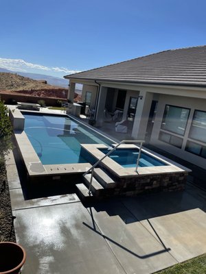 Concrete, Coping, & Landscaping - Clear View Pool Services has been servicing customers in the St. George area for over 10 years. Dealing with various pools, from brand new to some of the first ones built in St. George. We have experience in all aspects of repairs on all brands of equipment. We strive to give you the best opinions and options when it comes to making decisions about your pool. We treat each pool as if it were our own and have built a reputation around town as one of the most reliable and quick-to-respond Pool Service Companies. Most of our customers have been with us from the start, and we are growing very fast as we have expanded our services to pool construction and solar heating.​We would love for you to join our clientele and get to know you on a personal level.