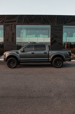 Ford Raptor Full body Stealth PPF - This Ford Raptor received a full body matte paint protection film wrap. Front end grill and bumper wrapped satin black. Ceramic tint all around and taillight tint. Ford Raptor Full body Stealth PPF - This Ford Raptor received a full body matte paint protection film wrap. Front end grill and bumper wrapped satin black. Ceramic tint all around and taillight tint.