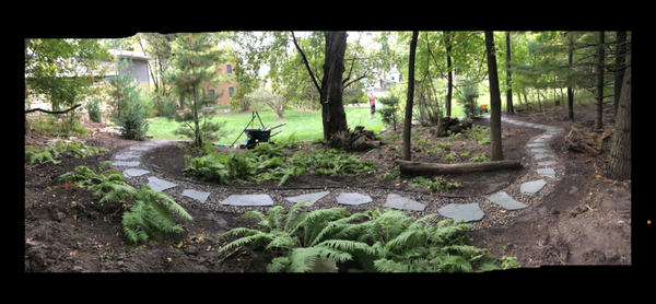 75 ft. Walkway - A 75 ft. Walkway built in an aesthetic backyard. 75 ft. Walkway - A 75 ft. Walkway built in an aesthetic backyard.