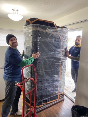Recent Home Move - We helped a client move from their old home to their new one, safely transporting a large china cabinet and all of their belongings. Everything was properly protected, the move was completed efficiently, and it was a very successful move overall.