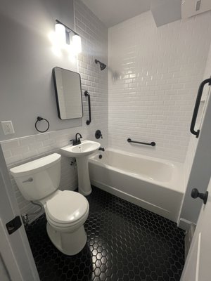 Black & White Bathroom - Transforming an old Minneapolis bathroom.