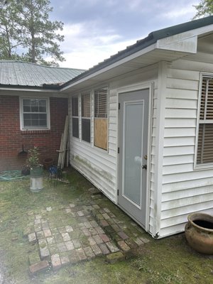 Siding, windows, and paint. - This poor home was in dire need of a face lift! It was discovered that there was no air/moisture barrier installed originally, the windows were never rated to be installed in a living space, and the insulation was haphazardly installed rendering this space practically useless during the summer due to excessive heat. Upon completion this project was not only beautiful but the customer can now enjoy a much more comfortable space, along with peace of mind knowing they purchased quality materials and manufacture specifications were followed during the entire process.