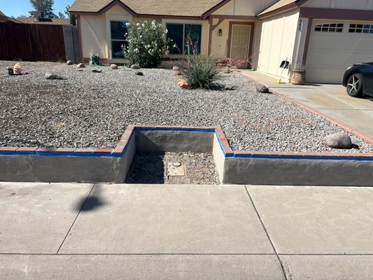 Painting - This client wanted to repaint the outside wall that’s located in front of her home.