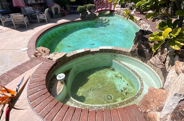 before and after - this is a pool and spa combo remodel before and after - this is a pool and spa combo remodel