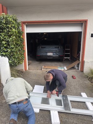 New Door and Opener replacement
Framing
Glass installment - New door and opener installment
Frosted glass
Framework New Door and Opener replacement
Framing
Glass installment - New door and opener installment
Frosted glass
Framework