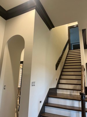 Interior Walls & Trim Repaint - The customer had plain white trim and wanted her home to stand out. Interior Walls & Trim Repaint - The customer had plain white trim and wanted her home to stand out.