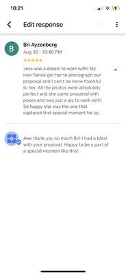 Google Reviews - Recent Google reviews from clients that have utilized services with Jess Lizette Photography. Google Reviews - Recent Google reviews from clients that have utilized services with Jess Lizette Photography.