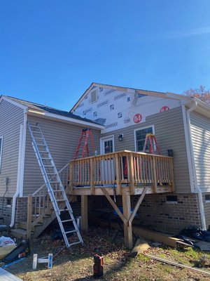 Siding Replacement/ Storm Damage - We installed new siding on this home. Also replaced the necessary metal and trim work that was damaged! Siding Replacement/ Storm Damage - We installed new siding on this home. Also replaced the necessary metal and trim work that was damaged!