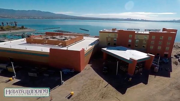 Havasu Landing resort & Casino – Havasu Lake, CA – New Construction 2018 – 2019 - Located right
on the shores Lake Havasu. The 72,500 square-foot facility consists of a spacious gaming floor, a 48-room hotel with
fitness room and outdoor pool, a sports bar, a gift shop, a restaurant, a ferry dock and marina slips. Havasu Landing resort & Casino – Havasu Lake, CA – New Construction 2018 – 2019 - Located right
on the shores Lake Havasu. The 72,500 square-foot facility consists of a spacious gaming floor, a 48-room hotel with
fitness room and outdoor pool, a sports bar, a gift shop, a restaurant, a ferry dock and marina slips.
