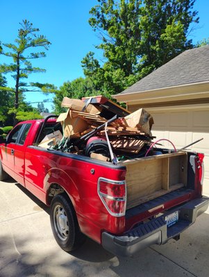 garage cleanout - I had to tear down a wooden ramp because the boards where rotting garage cleanout - I had to tear down a wooden ramp because the boards where rotting