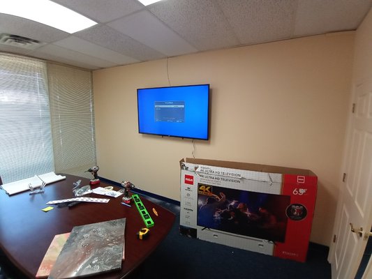 Commercial. TV installation - This installation service was completed for a private business here in the local area.  we Take pride in the service we produce.  C.H.O.R.E.S L.L.C. "Our Sweat.. Your Piece Of Mind!"