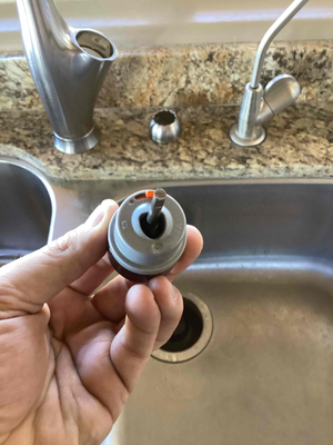 Kitchen Faucet Repair - We replaced the worn cartridge in this kitchen faucet to eliminate stiffness and inconsistent water flow. With precise parts installation and careful testing, the faucet is now operating smoothly and reliably for the homeowner. Kitchen Faucet Repair - We replaced the worn cartridge in this kitchen faucet to eliminate stiffness and inconsistent water flow. With precise parts installation and careful testing, the faucet is now operating smoothly and reliably for the homeowner.