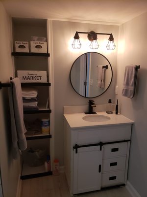 Finish Basement Odenton MD - Unfinished space. Client wanted a bedroom, full bath, entertainment area, exercise space Finish Basement Odenton MD - Unfinished space. Client wanted a bedroom, full bath, entertainment area, exercise space
