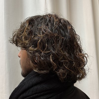 Highlights for Curly Hair - Adding dimension and color to curly hair! This client also received a Haircut. Highlights for Curly Hair - Adding dimension and color to curly hair! This client also received a Haircut.