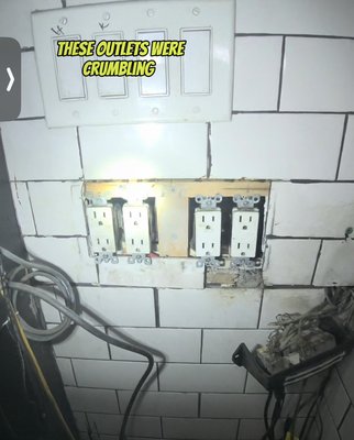 Commercial Kitchen Electrical Upgrade - Recently completed a full electrical upgrade for a busy Indian restaurant kitchen in Manhattan. Installed a brand new custom 6-gang outlet tray on three dedicated 20-amp circuits so the equipment would stop tripping breakers. Replaced a heavily corroded junction box and installed new 20-amp Decora outlets throughout. All work was done without shutting down their service. Clean, code-compliant, and built to handle heavy commercial use. Commercial Kitchen Electrical Upgrade - Recently completed a full electrical upgrade for a busy Indian restaurant kitchen in Manhattan. Installed a brand new custom 6-gang outlet tray on three dedicated 20-amp circuits so the equipment would stop tripping breakers. Replaced a heavily corroded junction box and installed new 20-amp Decora outlets throughout. All work was done without shutting down their service. Clean, code-compliant, and built to handle heavy commercial use.