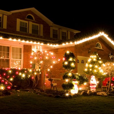 Get ready for the holidays today! - Holiday lighting installations for a home's exterior transform outdoor spaces into festive displays of color and warmth. These setups often feature string lights along rooflines, windows, and doors; illuminated wreaths; pathway lights; and themed décor like glowing reindeer or snowflakes. Some installations include twinkling effects, color-changing LEDs, or timers to save energy and enhance the holiday ambiance. Professional installations can also involve custom design to highlight architectural features, landscaping, and trees, creating a welcoming, vibrant holiday atmosphere that shines day and night. Get ready for the holidays today! - Holiday lighting installations for a home's exterior transform outdoor spaces into festive displays of color and warmth. These setups often feature string lights along rooflines, windows, and doors; illuminated wreaths; pathway lights; and themed décor like glowing reindeer or snowflakes. Some installations include twinkling effects, color-changing LEDs, or timers to save energy and enhance the holiday ambiance. Professional installations can also involve custom design to highlight architectural features, landscaping, and trees, creating a welcoming, vibrant holiday atmosphere that shines day and night.