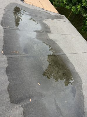 Roof repair - This project was completed in a few hours. A preliminary assessment of the work was made.