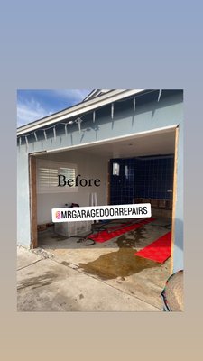 New door installation - Customer had a studio and wanted to convert back to a garage. New door installation - Customer had a studio and wanted to convert back to a garage.