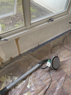 Venetian Wall Plaster Marble Finish - This Project was done on an old venetian wall finish that started to crack and peal. Leaving the gypsum board exposed and letting moisture build up. We sand down the old wall. Drywall mud any old holes and patches. Sand down the wall again complete new before starting the process. The process takes about five days to complete but you get a rare lost craft skill and a beautiful wall design to go with it. Venetian Wall Plaster Marble Finish - This Project was done on an old venetian wall finish that started to crack and peal. Leaving the gypsum board exposed and letting moisture build up. We sand down the old wall. Drywall mud any old holes and patches. Sand down the wall again complete new before starting the process. The process takes about five days to complete but you get a rare lost craft skill and a beautiful wall design to go with it.