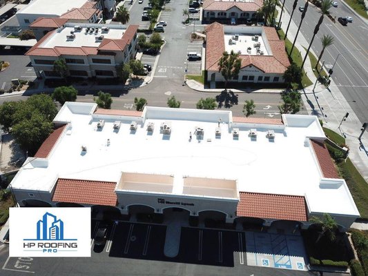 Merrill Lynch Office Building - Commercial Cool Roofing System installed at a Merrill Lynch Office complex that was approximately 16,000 square feet. The building occupants were previously dealing with major leak issues throughout their facility and needed a roofing system that addressed all of their leak problems. HP Roofing Pro provided them a commercial cool roofing system that will address all their leaks as well as significantly reduce heat transfer into their building which will reduce the amount of money that needs to be used to cool the building.
Please contact us for your commercial roofing service needs. Merrill Lynch Office Building - Commercial Cool Roofing System installed at a Merrill Lynch Office complex that was approximately 16,000 square feet. The building occupants were previously dealing with major leak issues throughout their facility and needed a roofing system that addressed all of their leak problems. HP Roofing Pro provided them a commercial cool roofing system that will address all their leaks as well as significantly reduce heat transfer into their building which will reduce the amount of money that needs to be used to cool the building.
Please contact us for your commercial roofing service needs.