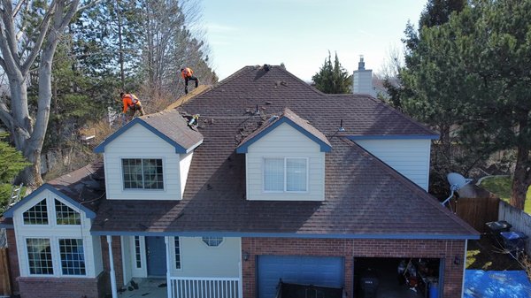 GAF timberline HDZ color Barkwood - Roof replacement done in the city of Richland