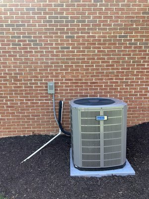 Split system replacement - This system was replace due to the existing one having a bad compressor and being over 20 years old at the time.