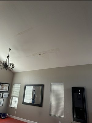 Water Damaged Ceiling patched and freshly painted. - This home had a water damaged ceiling that needed to be repaired and painted. Water Damaged Ceiling patched and freshly painted. - This home had a water damaged ceiling that needed to be repaired and painted.
