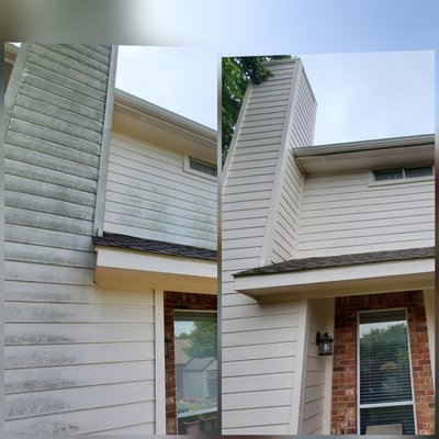 Mold/Algae/Organic Removal - We spray the mold, algae, organic growth, etc with a solution to break it up and kill it. Then spray it off with water or if necessary highl Mold/Algae/Organic Removal - We spray the mold, algae, organic growth, etc with a solution to break it up and kill it. Then spray it off with water or if necessary highl