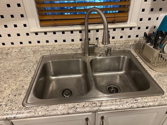 New faucet and sink - This was a new faucet and sink we installed. Along side some plumbing that needed to be done underneath. New faucet and sink - This was a new faucet and sink we installed. Along side some plumbing that needed to be done underneath.